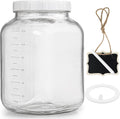 Wide Mouth 1 Gallon Clear Glass Mason Jar with Lid U116938
