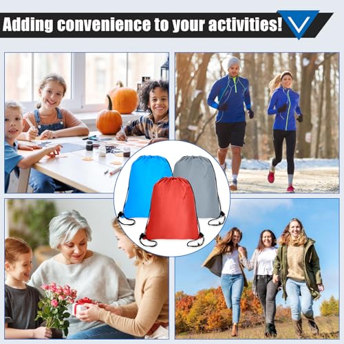 50 Pcs 10 Colors Nylon Drawstring Backpack P1981
