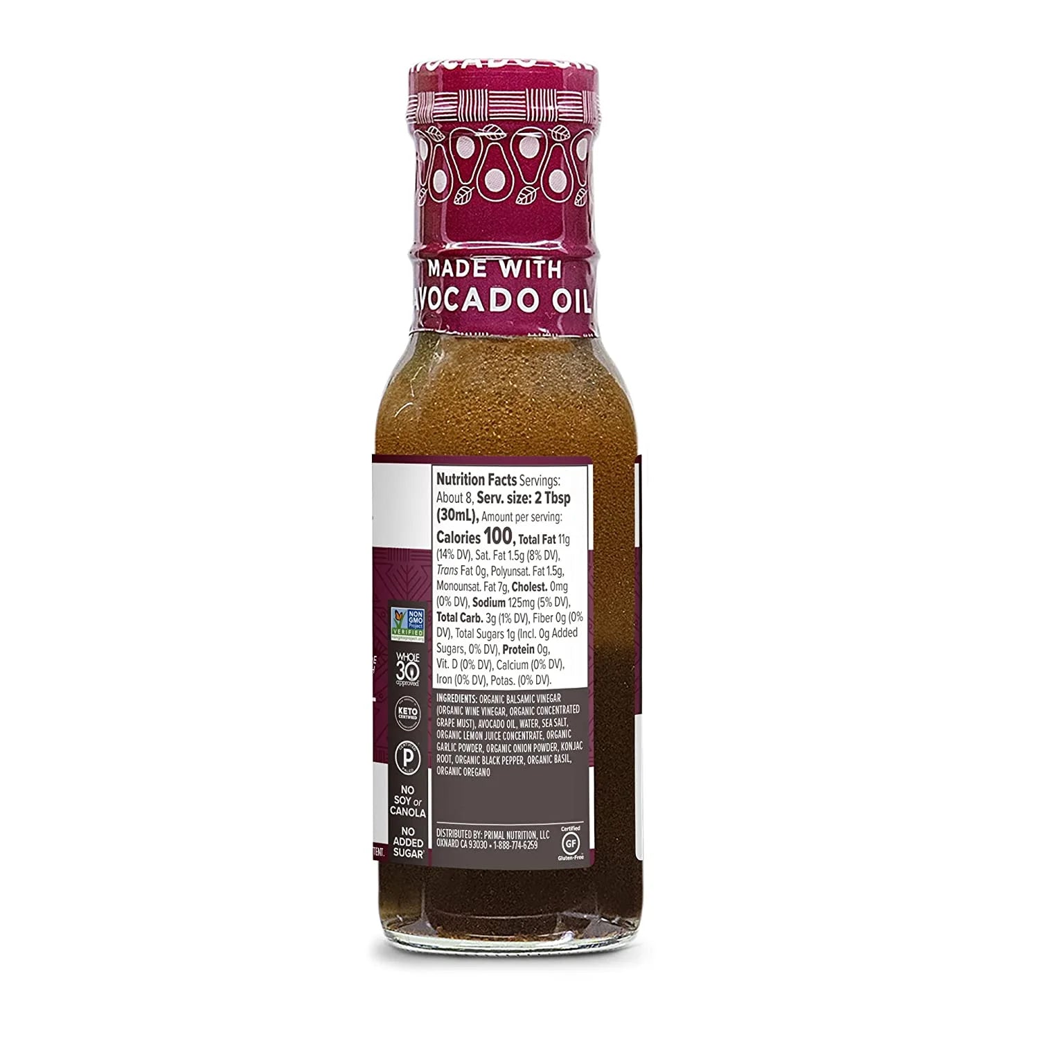8 fl oz Pack of 2 Balsamic Dressing & Marinade with Avocado Oil A946