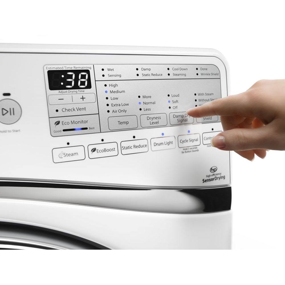 White Front-Loading Gas Dryer E266