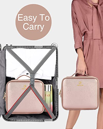 13.8 inches Large Black Cosmetic Case with Adjustable Dividers and Shoulder Strap M80261