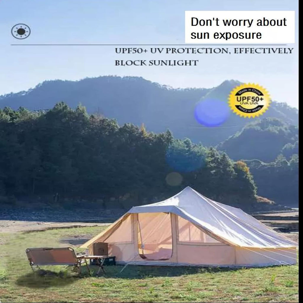 Khaki Double Door Camping Tent N7307