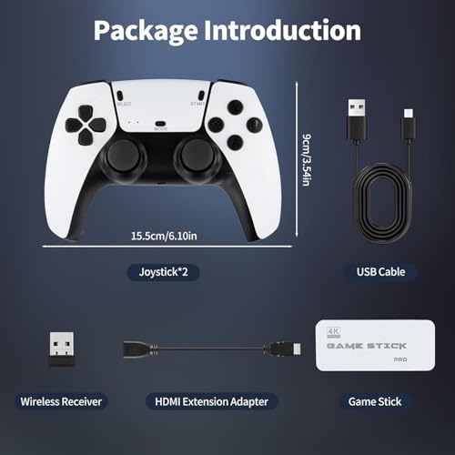 Retro Gaming Console with 20000+ Classic Games, 4K HDMI Output, Dual 2.4G Controllers, 64GB Storage D190472