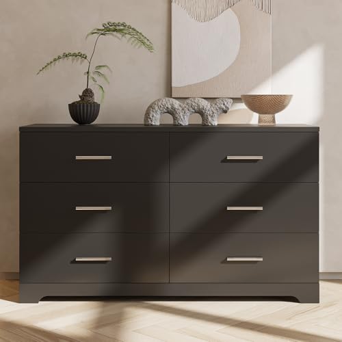Black 8 Drawer Wood Dresser W121