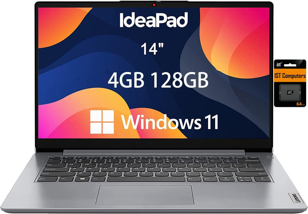 14" HD Anti-glare Laptop, Intel Celeron N4020, 4GB RAM, 128GB Storage, Grey W3008