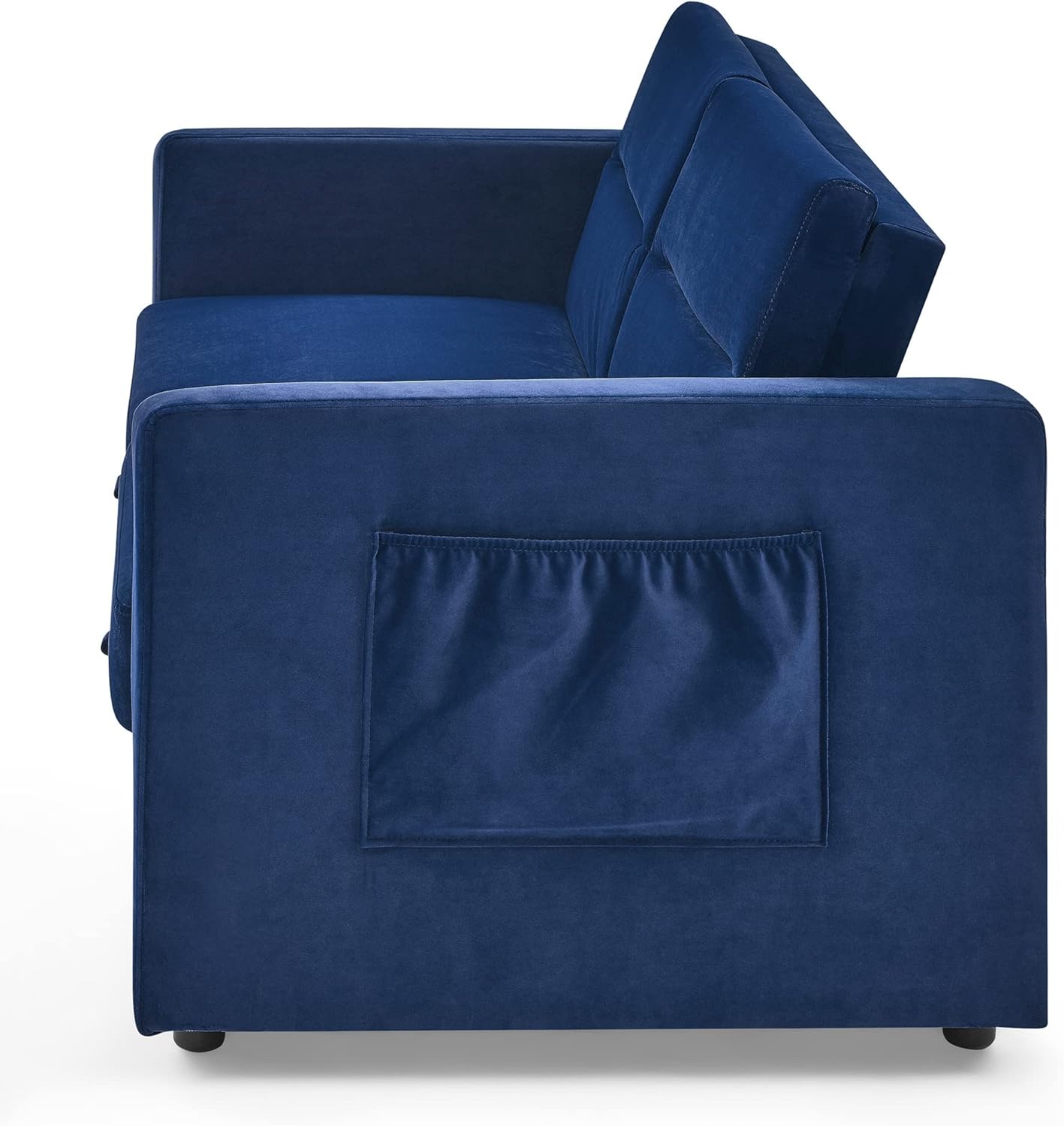 Blue Velvet 2 Seater Convertible Sofa Bed D206