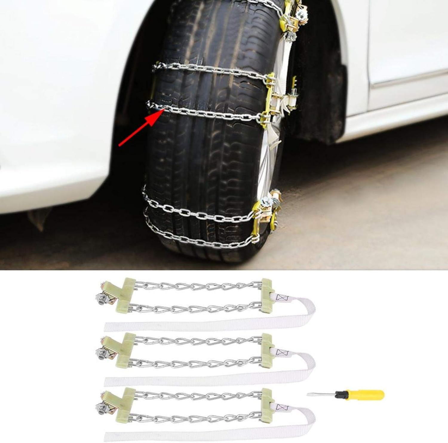 3pcs Anti-Skid Tire Chain for Car Truck SUV S499