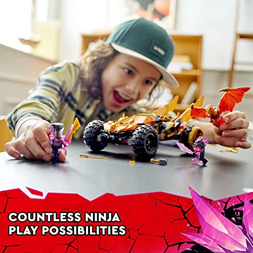 Cole’s Dragon Cruiser Car Toy with Golden Kai, Cole and Snake Warrior Minifigures A184