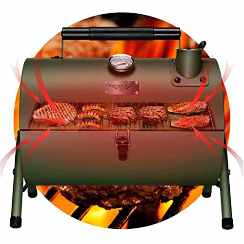 Adjustable Portable Charcoal Grill Metal Small BBQ Smoker V314953