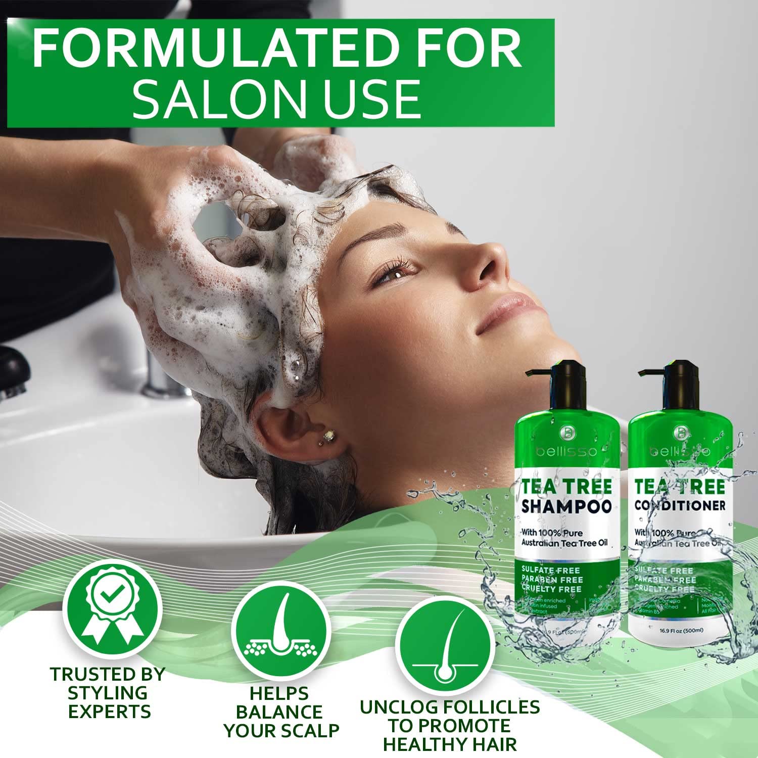 Tea Tree Oil Shampoo and Conditioner Set V11724