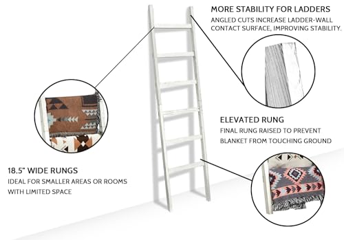 Black 6.4ft Wooden Blanket Ladder O957