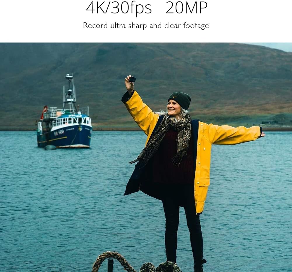 4K30FPS 20MP WiFi Action Camera Waterproof Diving Light C899375