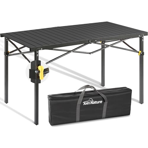 Natural Aluminum Roll-Up Camping Table with Carry Bag Y13722
