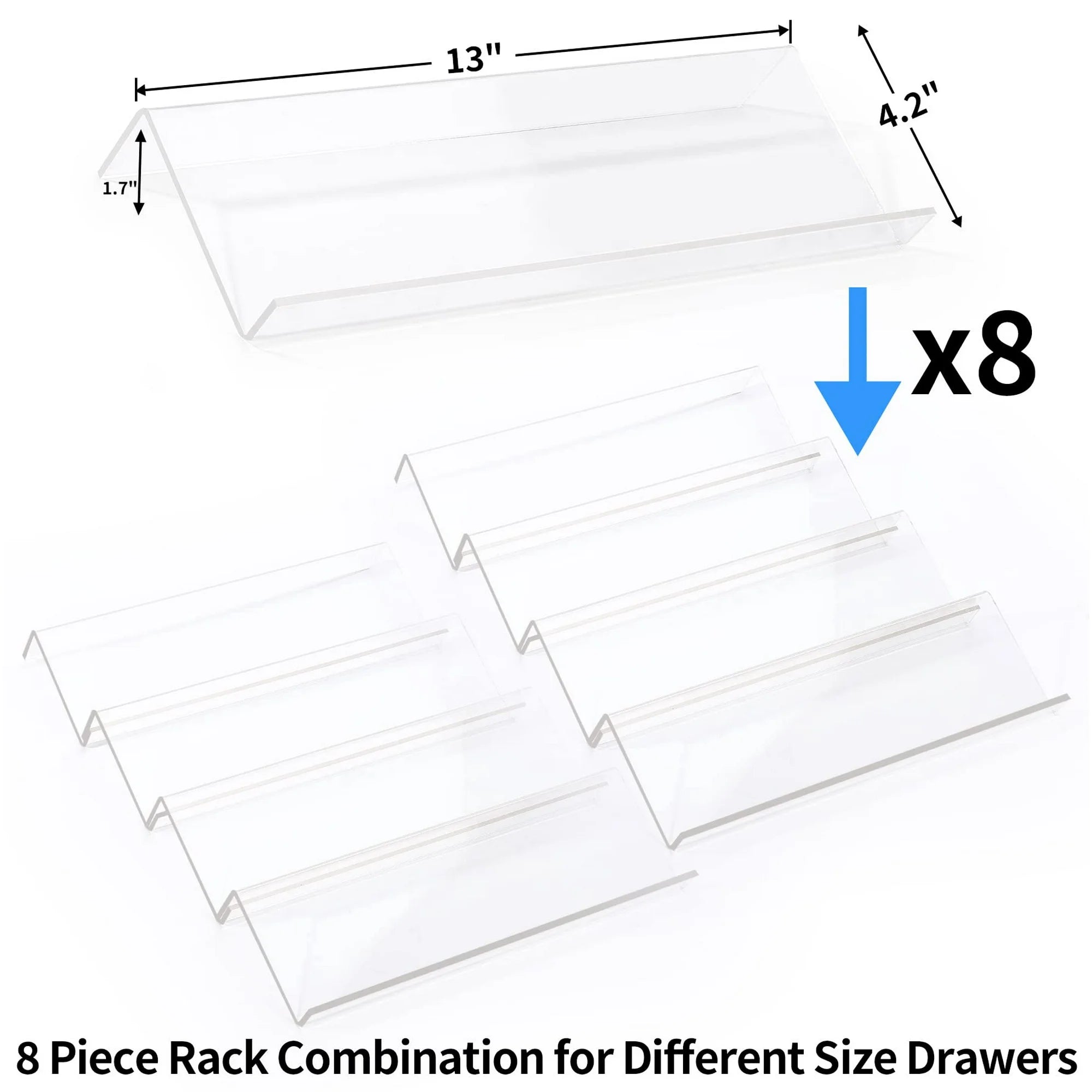4 Tier 2 Set Expandable Acrylic Spice Drawer Organizer X33302