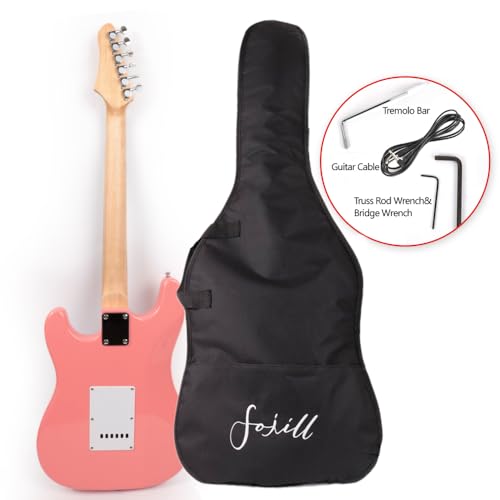 Pink Electric Guitar with Gig Bag W701