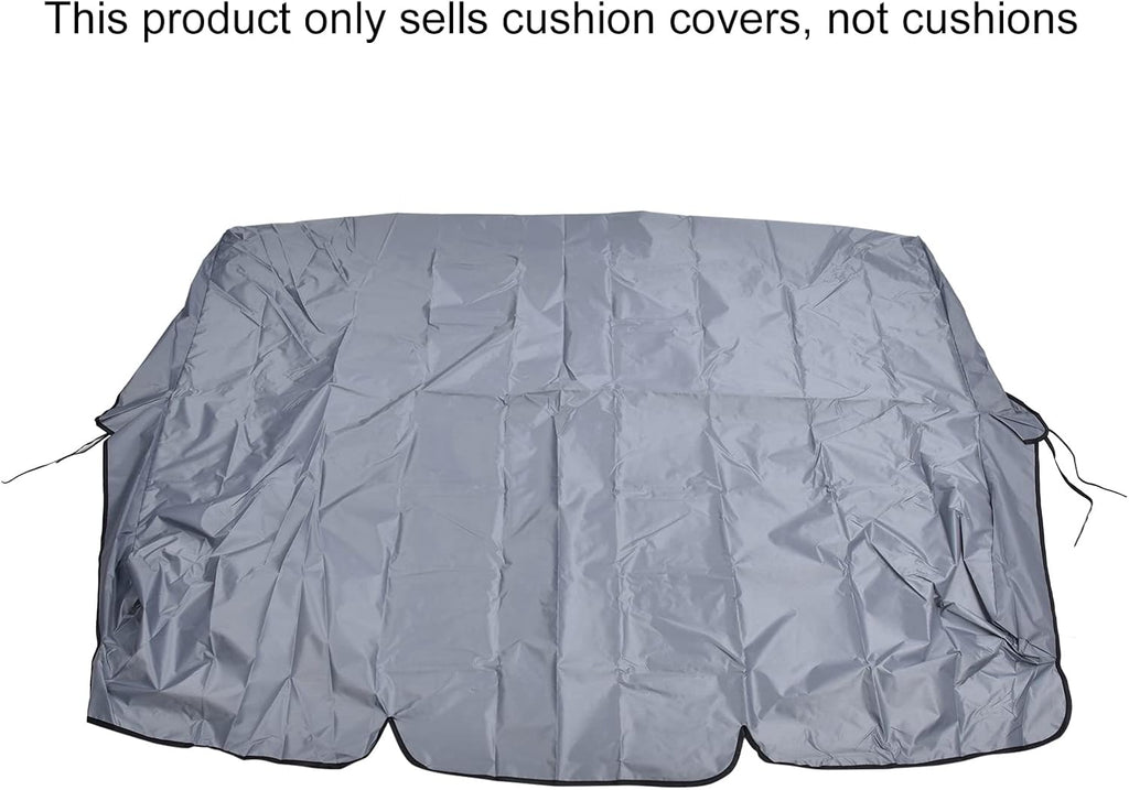 3 Seats Outdoor Canopy Swing Glider with Cushion Cover (Grey) N97562