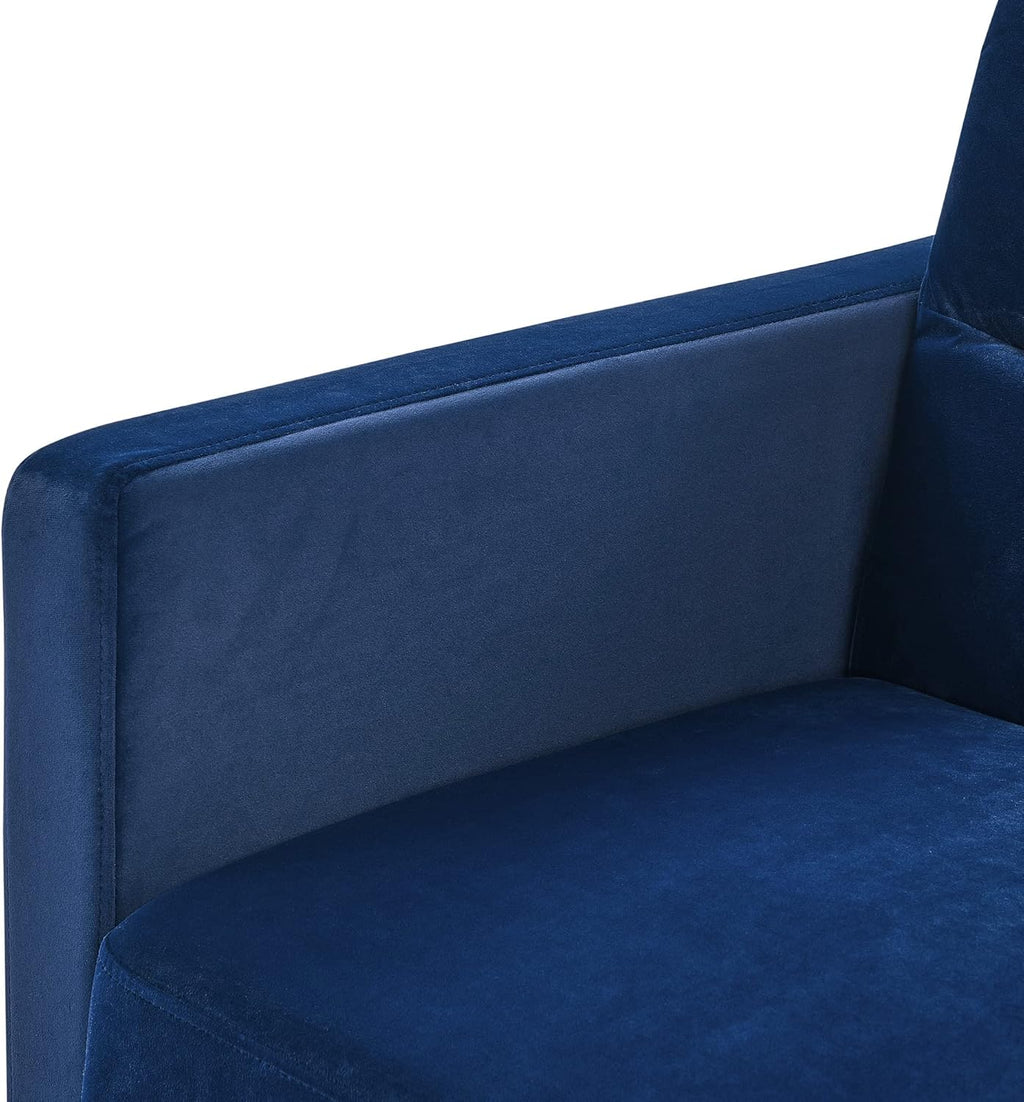 Blue Velvet 2 Seater Convertible Sofa Bed D206