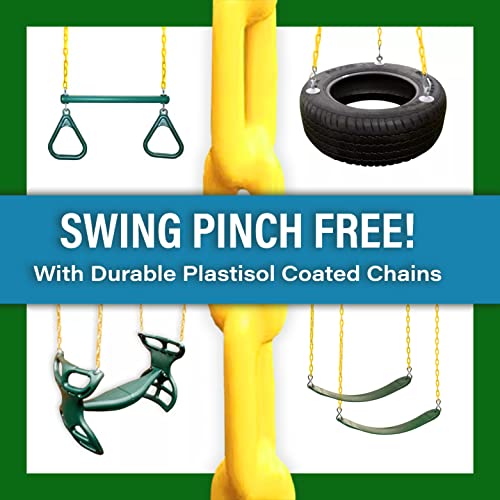 Solid Cedar Wood Swing Set with Built-in Tree House, Wave Slide, Spiral Slide D44331