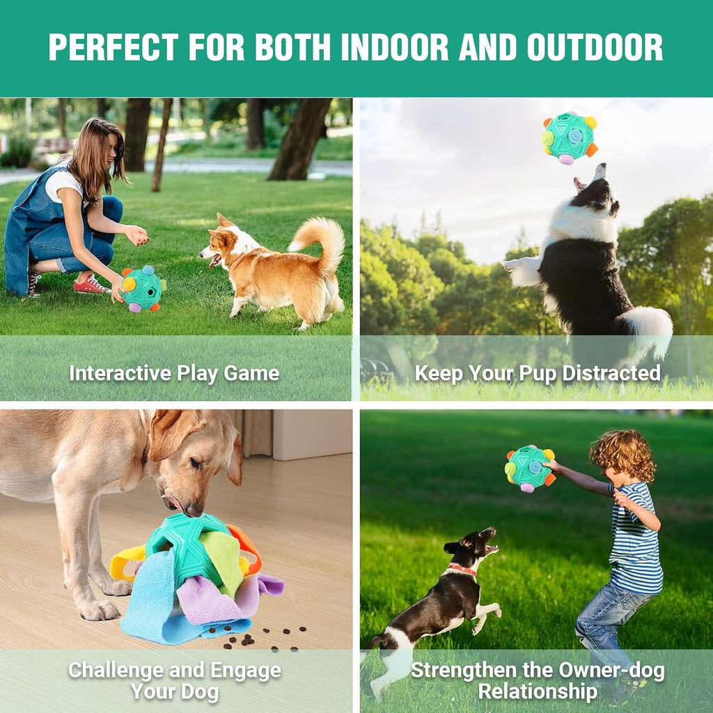 Dog Puzzle Toy Snuffle Ball Treat Dispensing Toy, Machine Washable T15568
