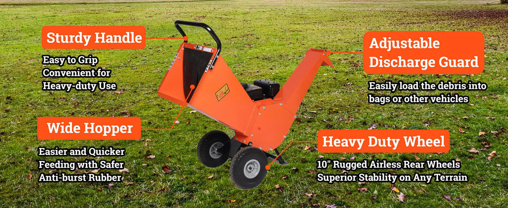 7HP Gas Powered Wood Chipper Shredder Mulcher Z920342