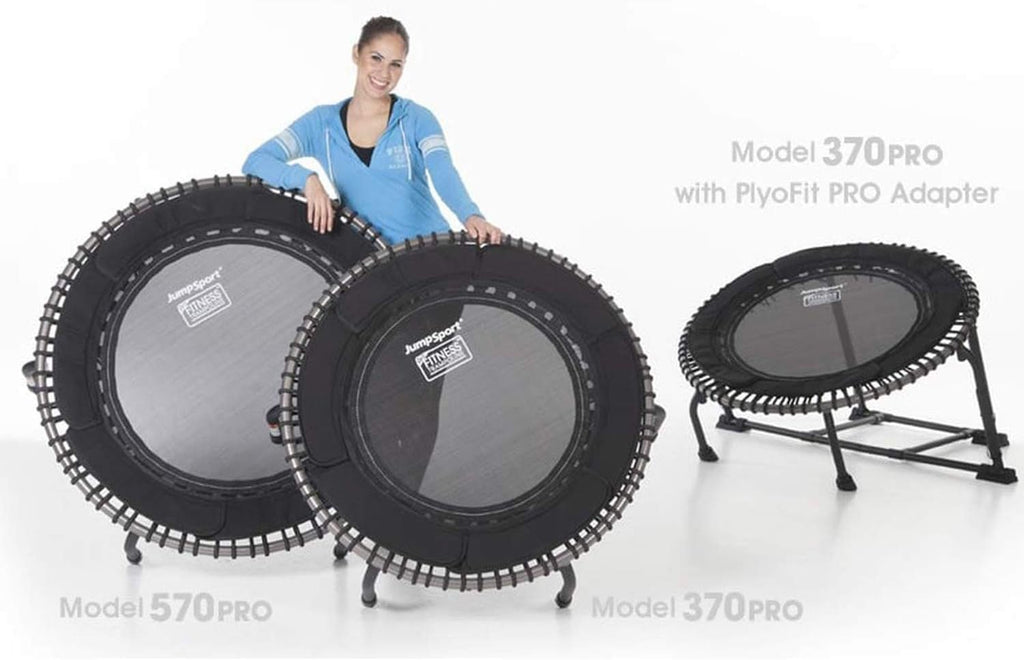 Black 39-Inch Fitness Rebounder Trampoline with Steel Handle Bar D261