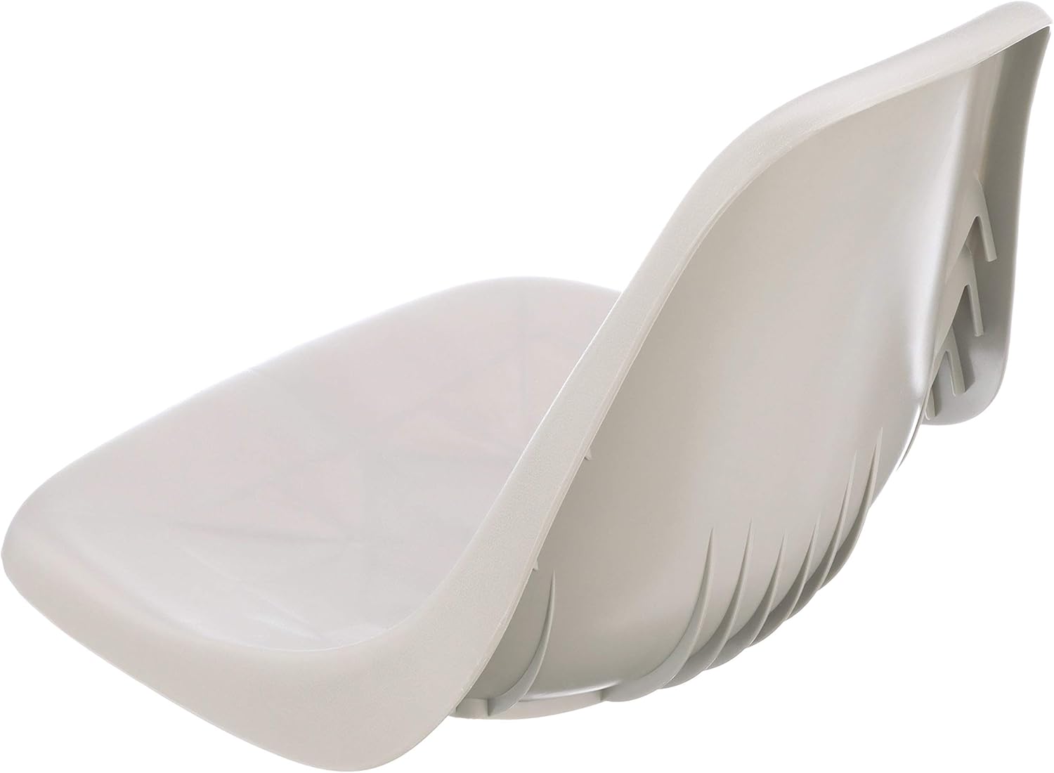 Gray 1-Piece Molded Plastic Bucket Seat with Mounting Screws O908