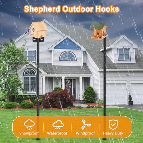 2 Pack 80 Inch Adjustable Bird Feeder Pole H835368