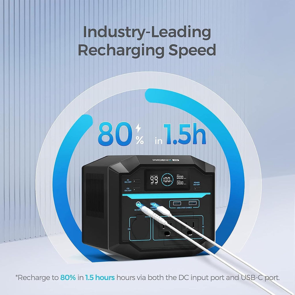 222Wh Portable Lithium Power Station with AC Outlets P561
